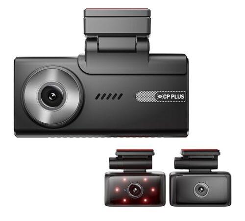 CP-F83B 4K Front, Rear & Cabin Dashcam with GPS | 8MP 2K Reoslution | in-Built GPS & G-Sensor | 4.3" Inch Touch Screen Display