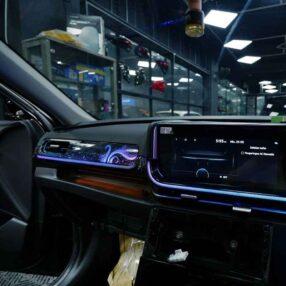 Ambient Interior Lights With Front Dashboard Trims For Creta