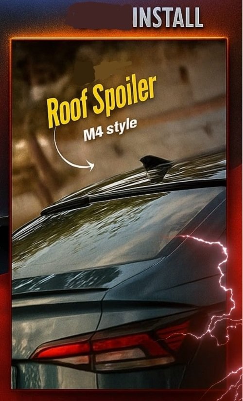 M4 Style Roof Spoiler For Slavia & Virtus - Image 2