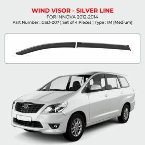 Silver Line Door Visor For Innova - Model 2012 Onwards