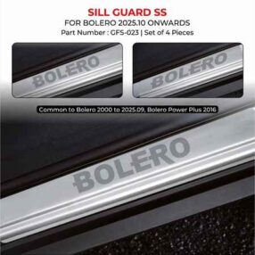 Stainless Steel(SS) Sill Guard For Bolero - Model 2026 Onwards