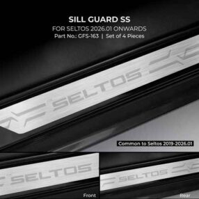 Stainless Steel(SS) Sill Guard For Seltos - Model 2026 Onwards